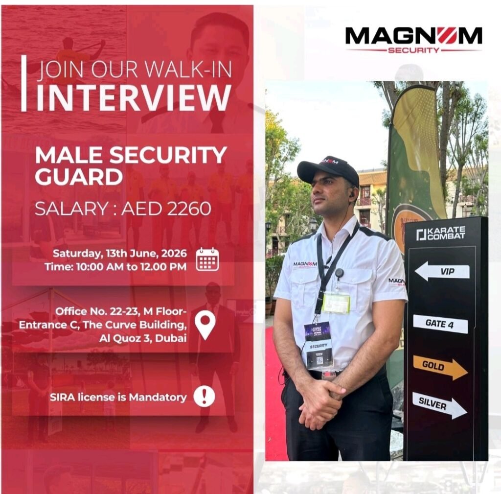 Magnum Security Walk-In Interview 2026 – Security Guard & CCTV Operator Jobs in Dubai 1 Screenshot 20260610 120005 LinkedIn