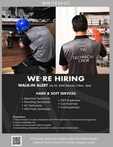Whitespot Walk-In Interview 2026 in Dubai | MEP & Civil Services Jobs