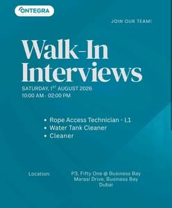 Ontegra Facilities Management Walk-In Interview 2026 | Dubai Facility Management Jobs
