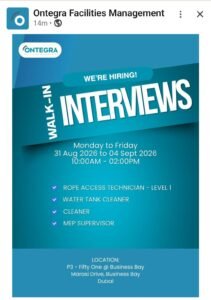 Ontegra Facilities Management Walk-In Interview 2026 | Dubai Facility Management Jobs 1 Ontegra Facilities Management Walk-In Interview 2026 | Dubai Facility Management Jobs