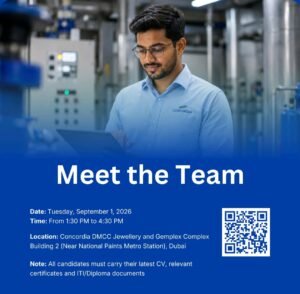 Concordia Walk-In Interview 2026 – MEP Supervisor Jobs in Dubai