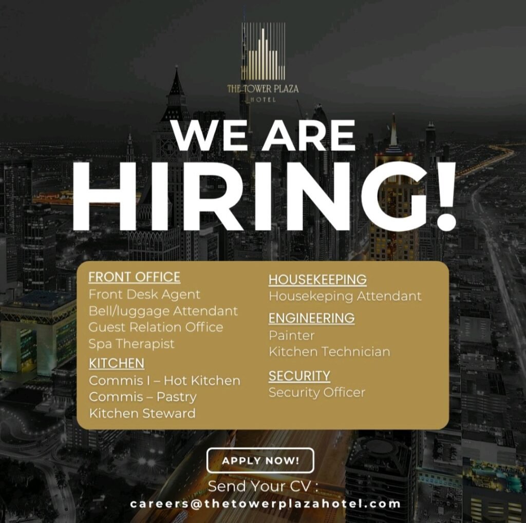 The Tower Plaza Hotel Dubai Jobs – Latest Hospitality Vacancies