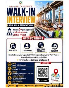 Hills & Fort Construction LLC Walk-In Interview 2026 | UAE Infrastructure Jobs