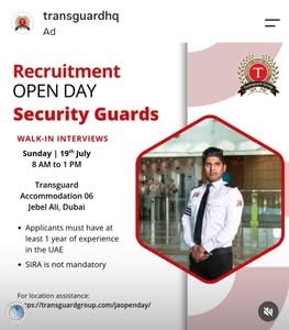 No SIRA? No Problem! Transguard is Hiring Security Guards jobs 2026