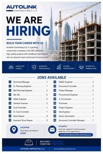 Autolink Contracting LLC Jobs in Dubai 2026 – Multiple Vacancies 1 Autolink Contracting LLC Jobs in Dubai 2026 – Multiple Vacancies