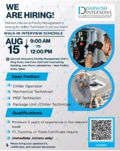 Darwish Interserve Facility Management Jobs 2026 – Walk-In Interview in Qatar