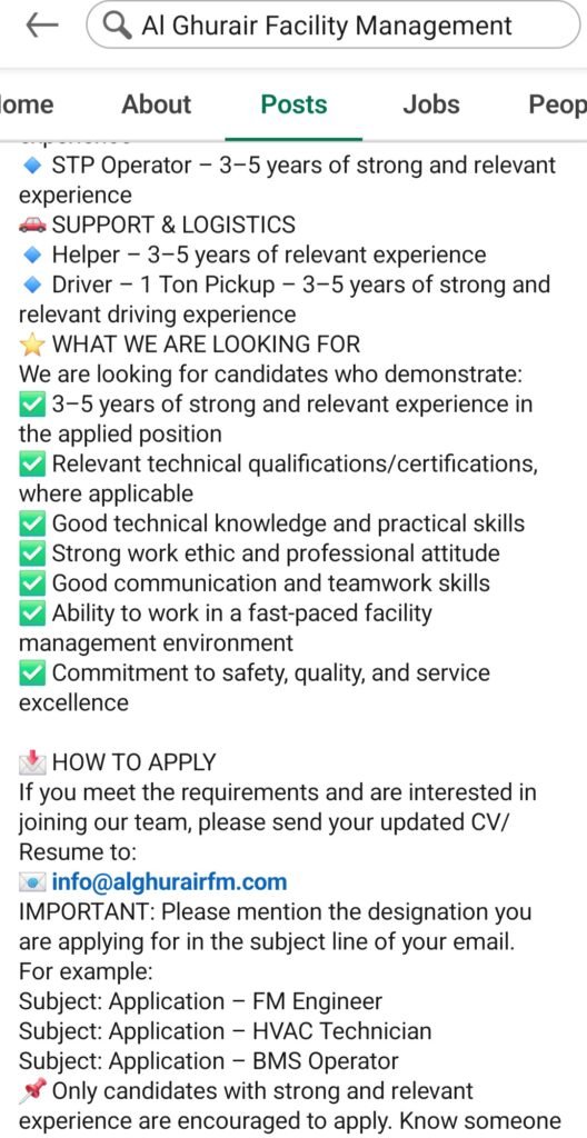 Al Ghurair Facility Management Announces Multiple Job Openings Across Gulf Region 2026 3 Al Ghurair Facility Management Announces Multiple Job Openings Across Gulf Region 2026