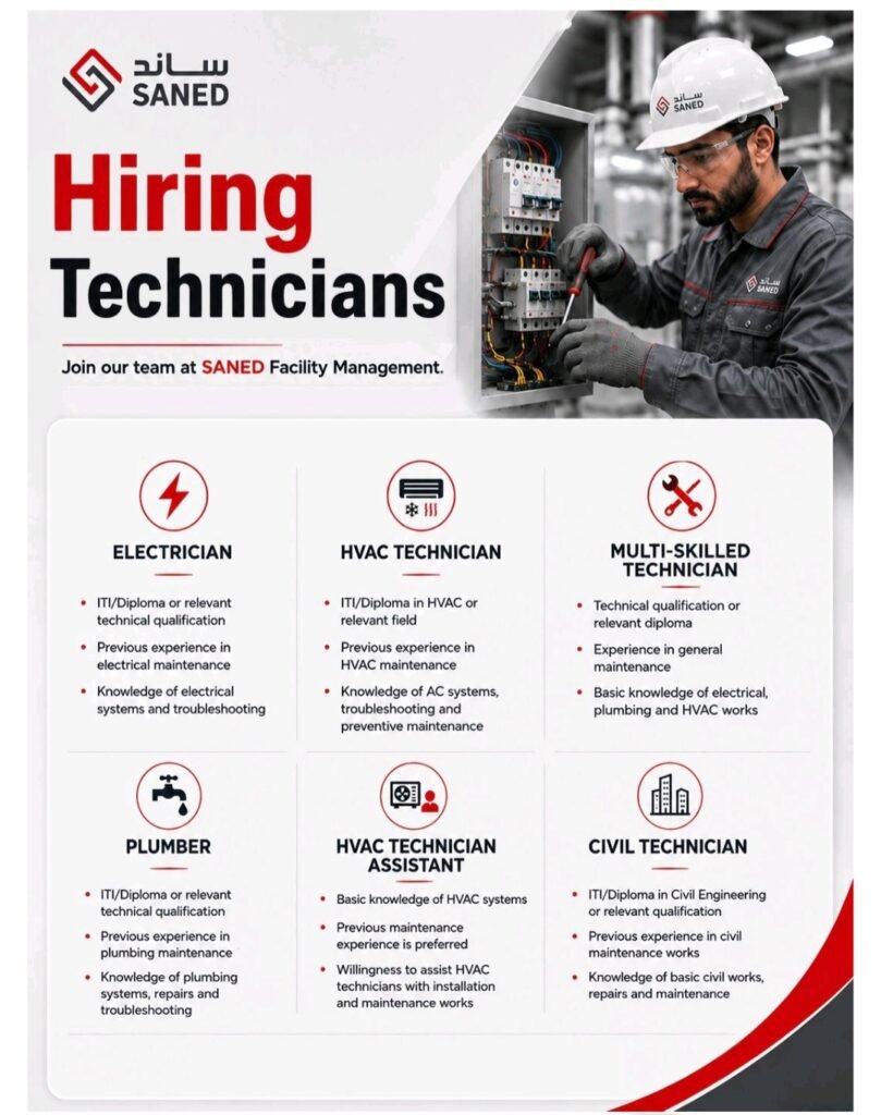 Saned Facility Management Is Hiring Multiple Positions in UAE – Apply Now 2026 1 Saned Facility Management Is Hiring Multiple Positions in UAE – Apply Now 2026
