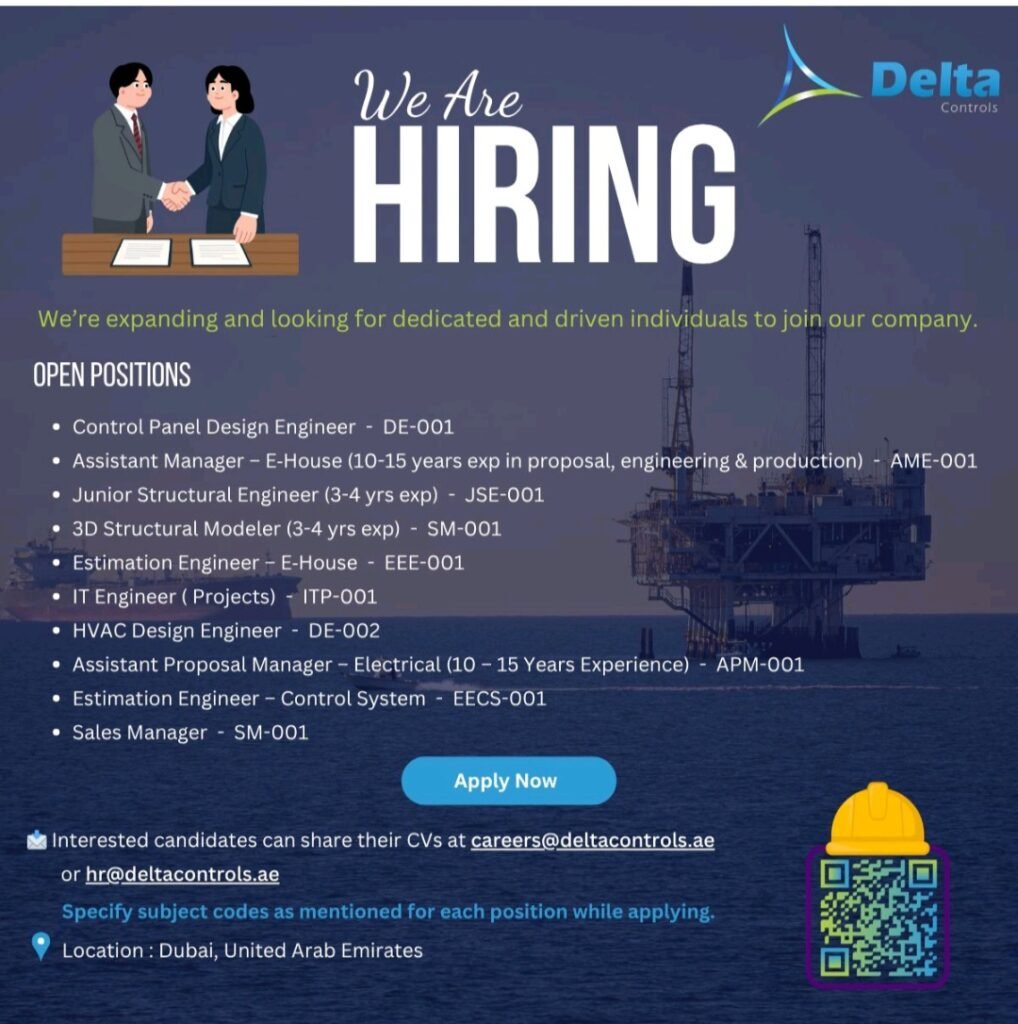 Delta Controls FZCO is Hiring in UAE: Multiple Engineering & IT Positions Open 2026 1 Delta Controls FZCO