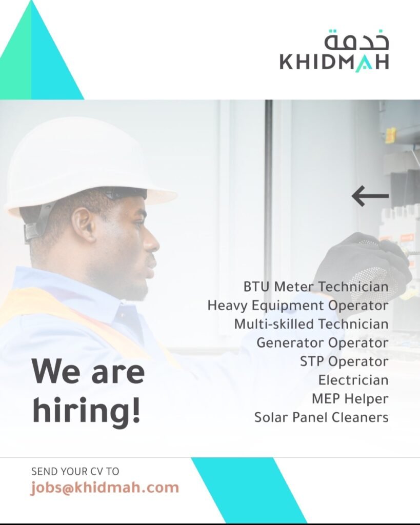 Khidmah Hiring 2026: Multiple Technical Roles Available – Apply Now 1 Khidmah Hiring 2026