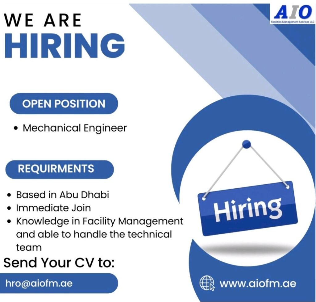 AIO FM Hiring in Abu Dhabi: Electrical, Mechanical, Civil & Business Development Engineer Jobs 2026 2 AIO FM