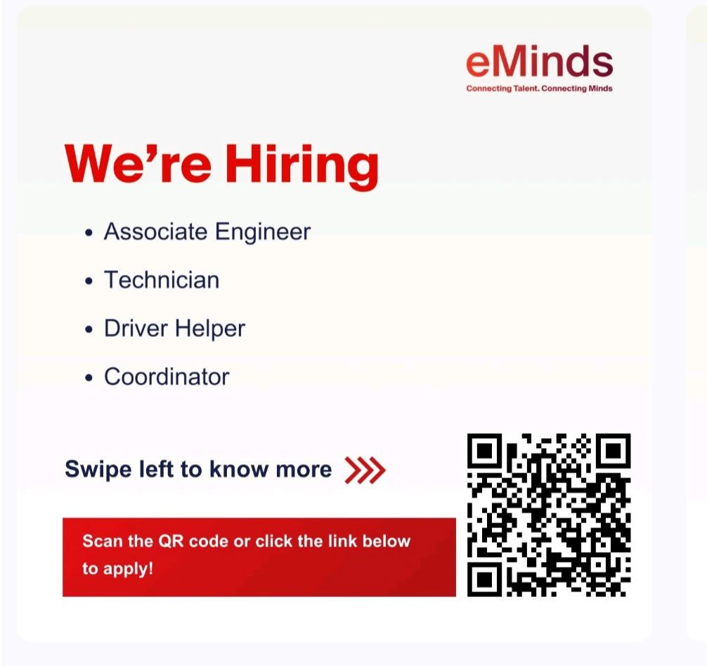 eMinds Careers UAE 2026 – Latest Job Openings for Associate Engineer, Technician, Driver Helper & Coordinator 1 eMinds Careers UAE 2026 – Latest Job Openings for Associate Engineer, Technician, Driver Helper & Coordinator