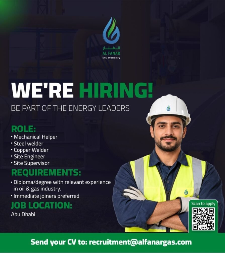 Al Fanar Gas Group Careers 2026: Multiple Job Vacancies in Abu Dhabi