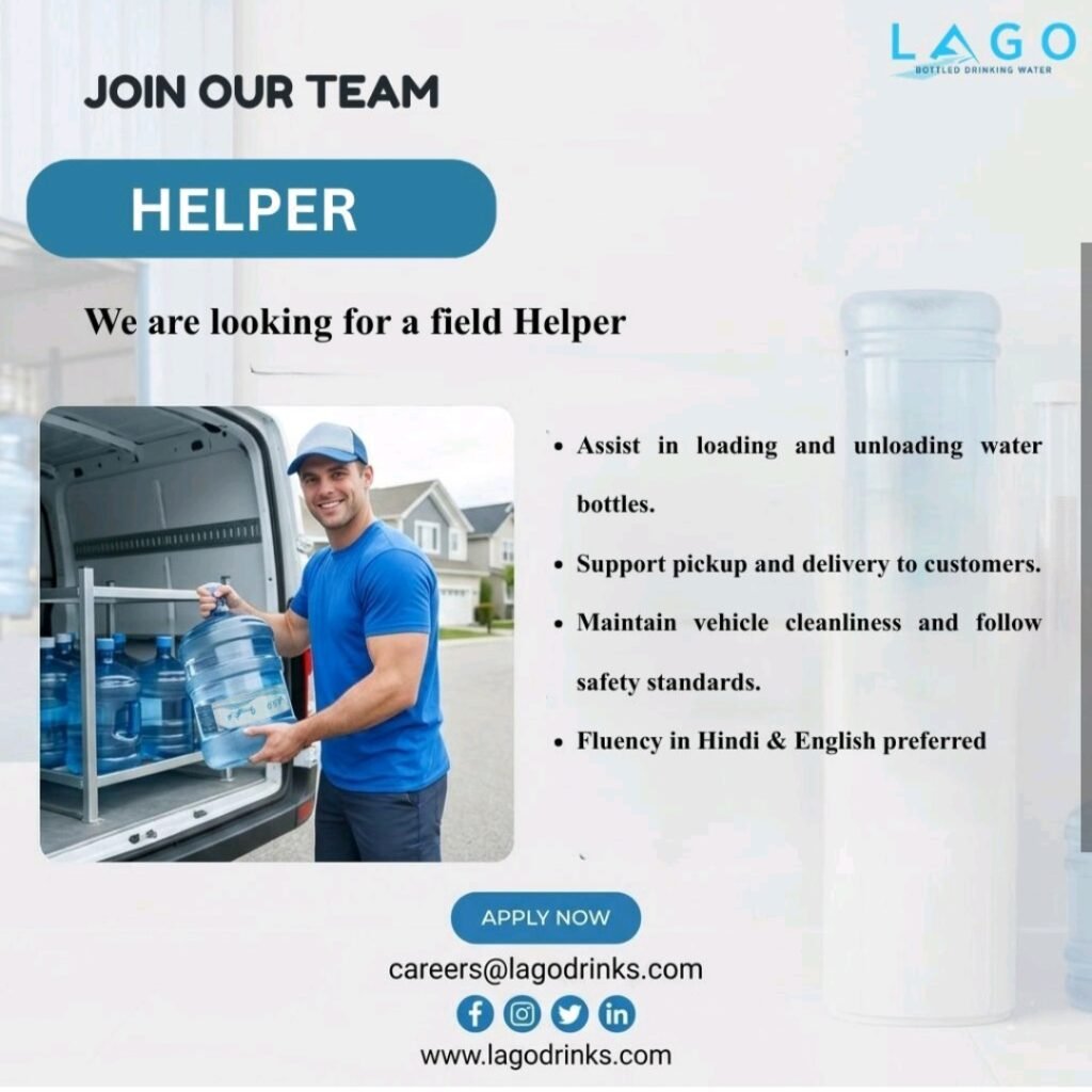 Lago Drinking Water Company Careers UAE 2026 – Helper Job Vacancy in Ajman 1 Lago Drinking Water Company
