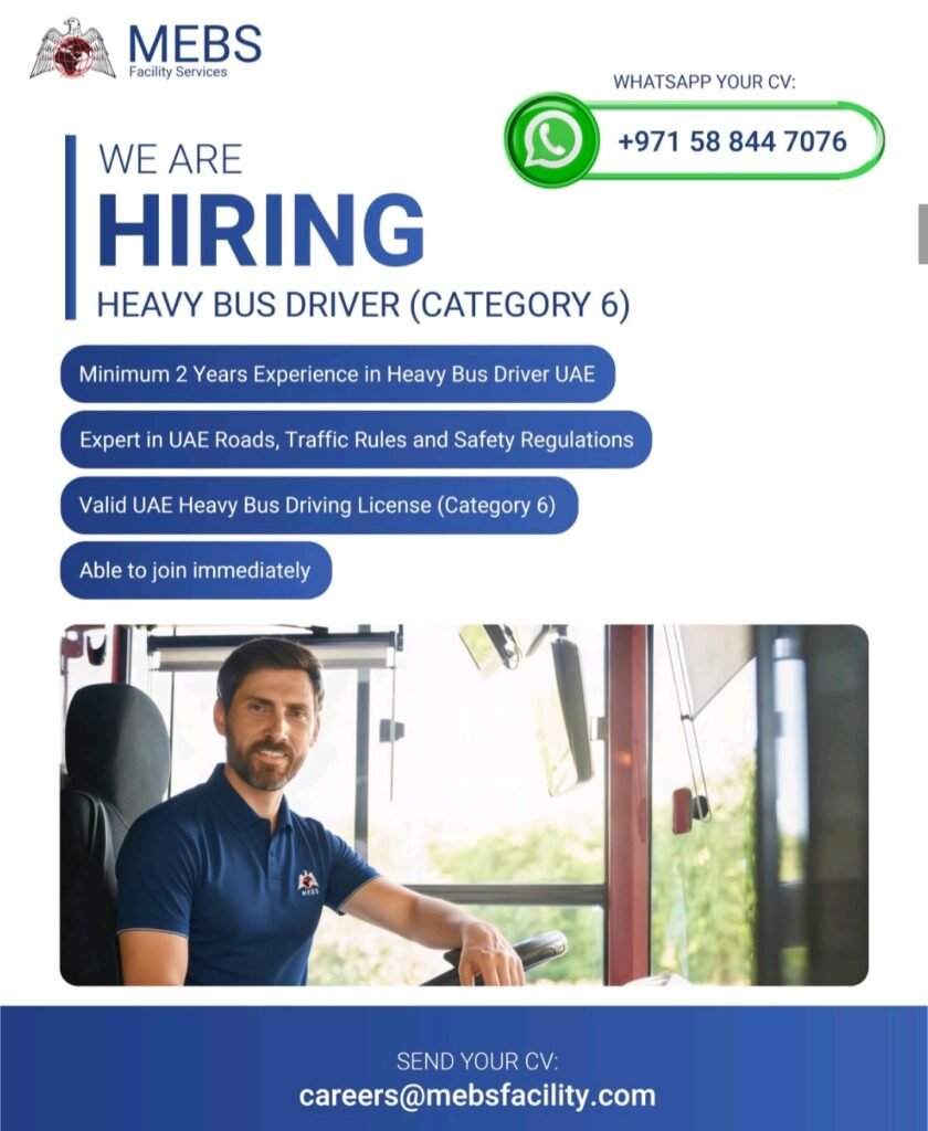 MEBS Facility Services Is Hiring in Dubai: Patrolling Supervisor, Heavy Bus Driver & CCTV Operator Roles 2 MEBS Facility Services