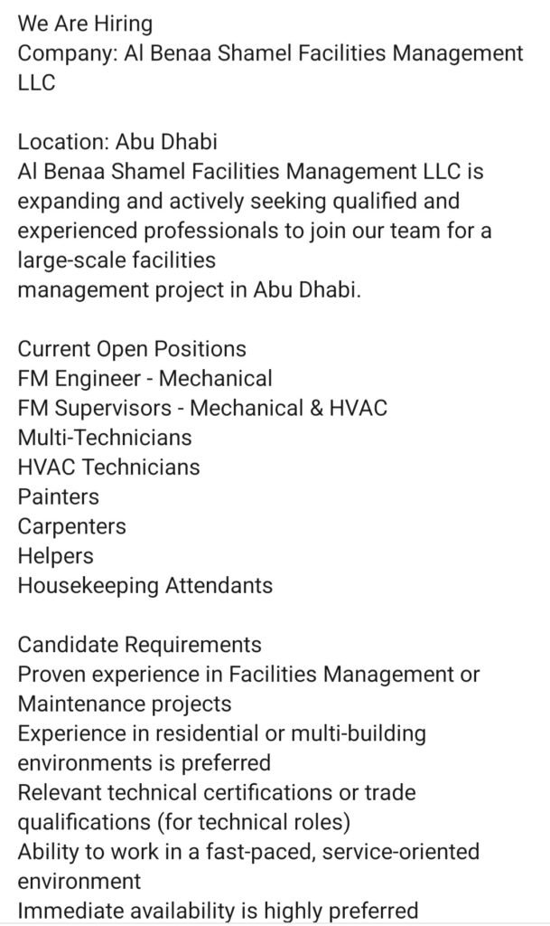 Al Benaa Shamel Facilities Management LLC