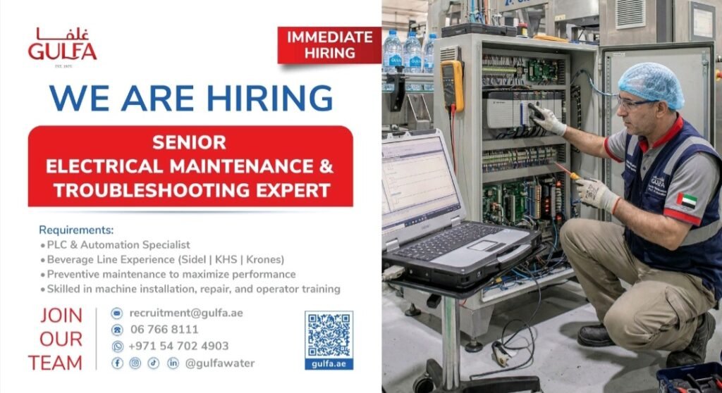 Gulfa Careers UAE 2026 – Senior Electrical Maintenance & Troubleshooting Expert Jobs 1 Gulfa Careers