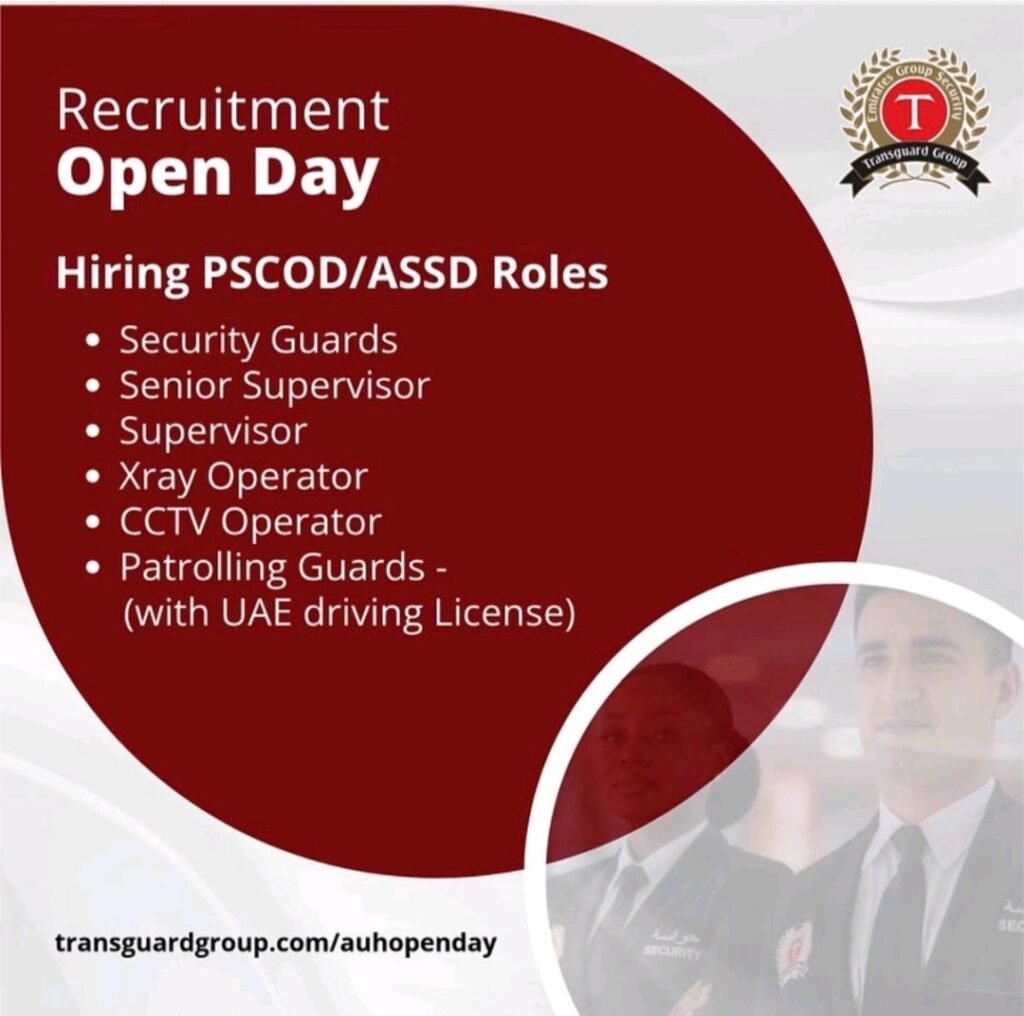 Transguard Group Recruitment Open Day 2026 – Walk-In Interview for Security Jobs in Abu Dhabi 1 Transguard Group