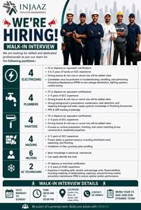 Injaaz Facilities Management Walk-In Interview 2026 | UAE Facilities Management Jobs 1 Injaaz Facilities Management Walk-In Interview 2026 | UAE Facilities Management Jobs