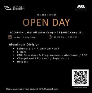 Binghatti Open Day Walk-In Interview 2026 – Joinery & Aluminum Division Jobs in Dubai