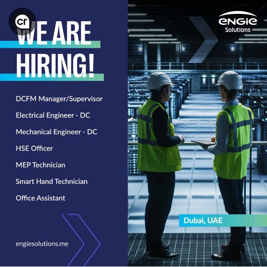 ENGIE Solutions Middle East Jobs in Dubai 2026 – Data Center Vacancies 1 ENGIE Solutions Middle East Jobs in Dubai 2026 – Data Center Vacancies