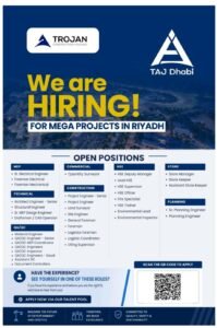 Taj Dhabi Careers: Mega Project Jobs in Riyadh, Saudi Arabia