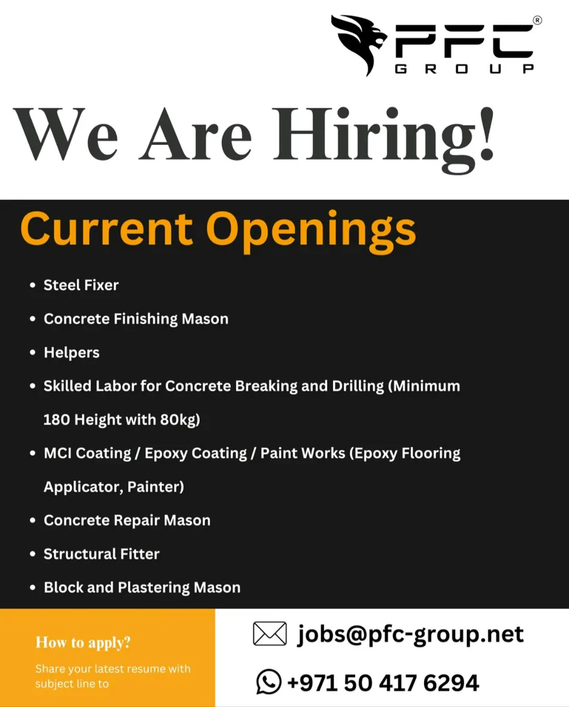 PFC Group Careers 2026: Latest Construction Jobs in UAE | Apply Now 1 PFC Group Careers 2026: Latest Construction Jobs in UAE | Apply Now