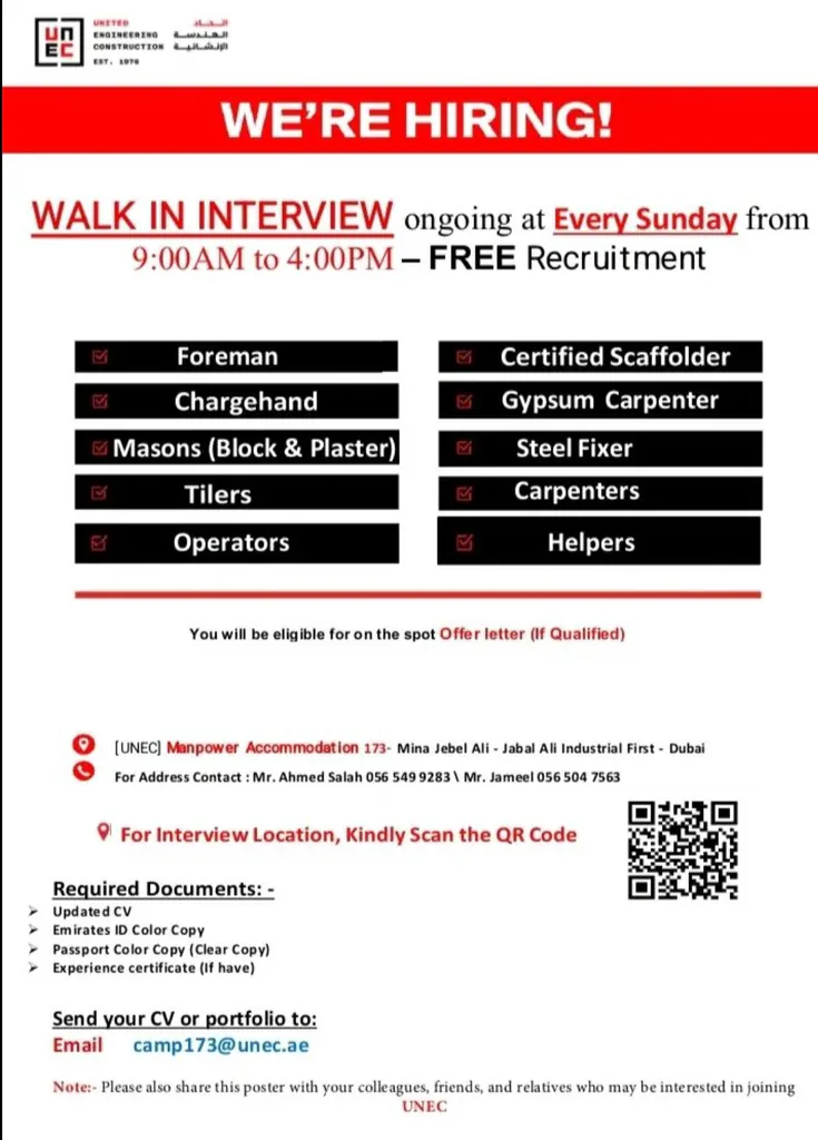 UNEC Walk-In Interview 2026