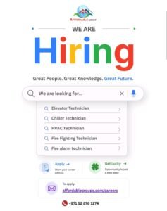 Affordable Group of Companies Dubai Jobs 2026 – Technical Vacancies