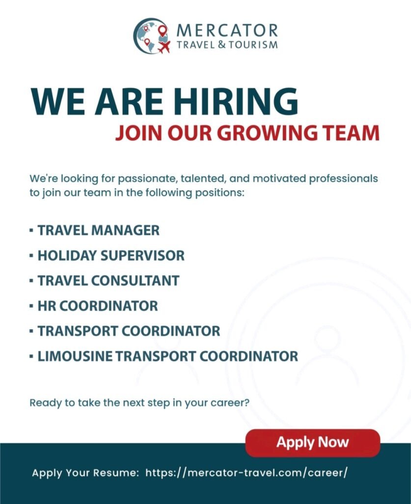 Mercator Travel and Tourism Jobs in Abu Dhabi 2026 – Apply Now 1 Mercator Travel and Tourism