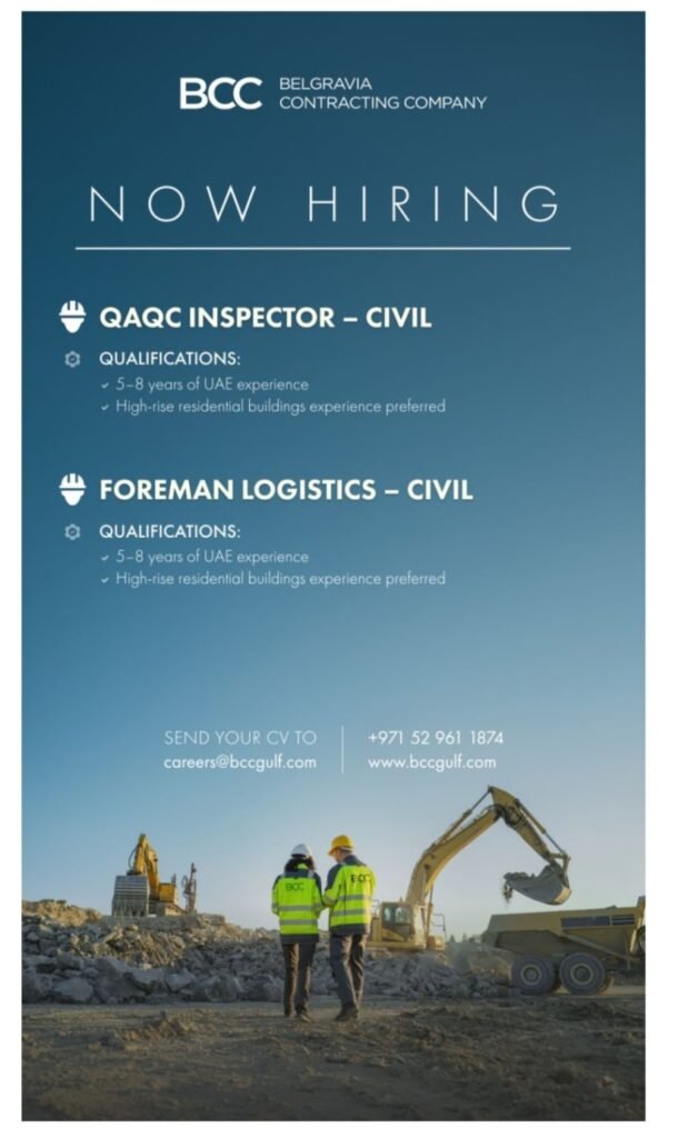 Belgravia Contracting Company Jobs in Dubai 2026 – BCC Careers 2 Belgravia Contracting Company