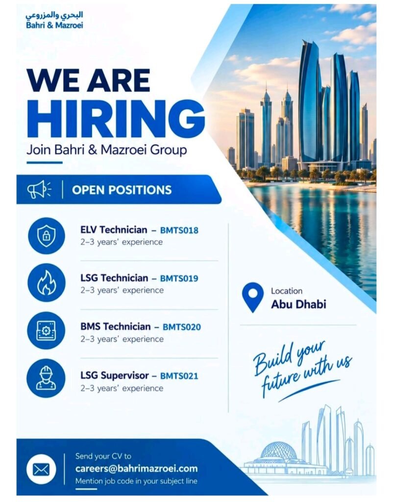 Bahri & Mazroei Jobs in Abu Dhabi – Latest Vacancies 1 Bahri & Mazroei