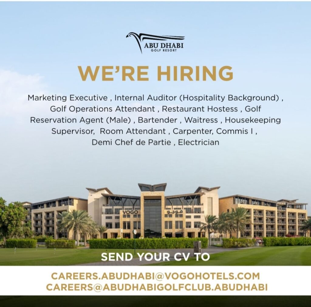 Abu Dhabi Golf Resort & Spa Jobs 2026 – Latest Hospitality Vacancies in Abu Dhabi 1 Abu Dhabi Golf Resort & Spa